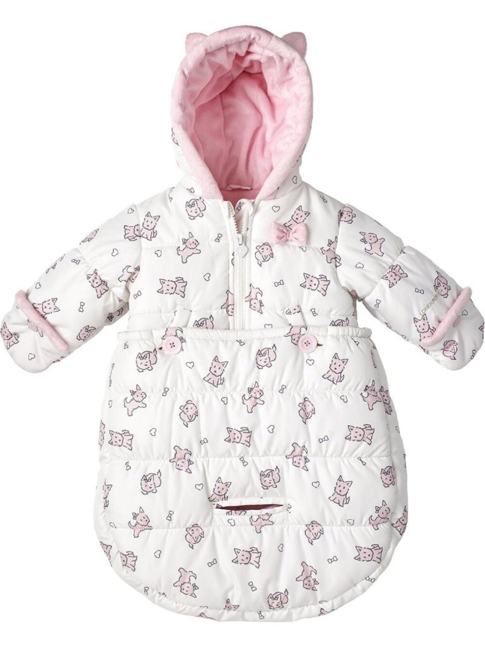 Cozy Newborn Puffer Carbag Snowsuit for Baby Girl/Boy - Warm Pram Bunting Bag